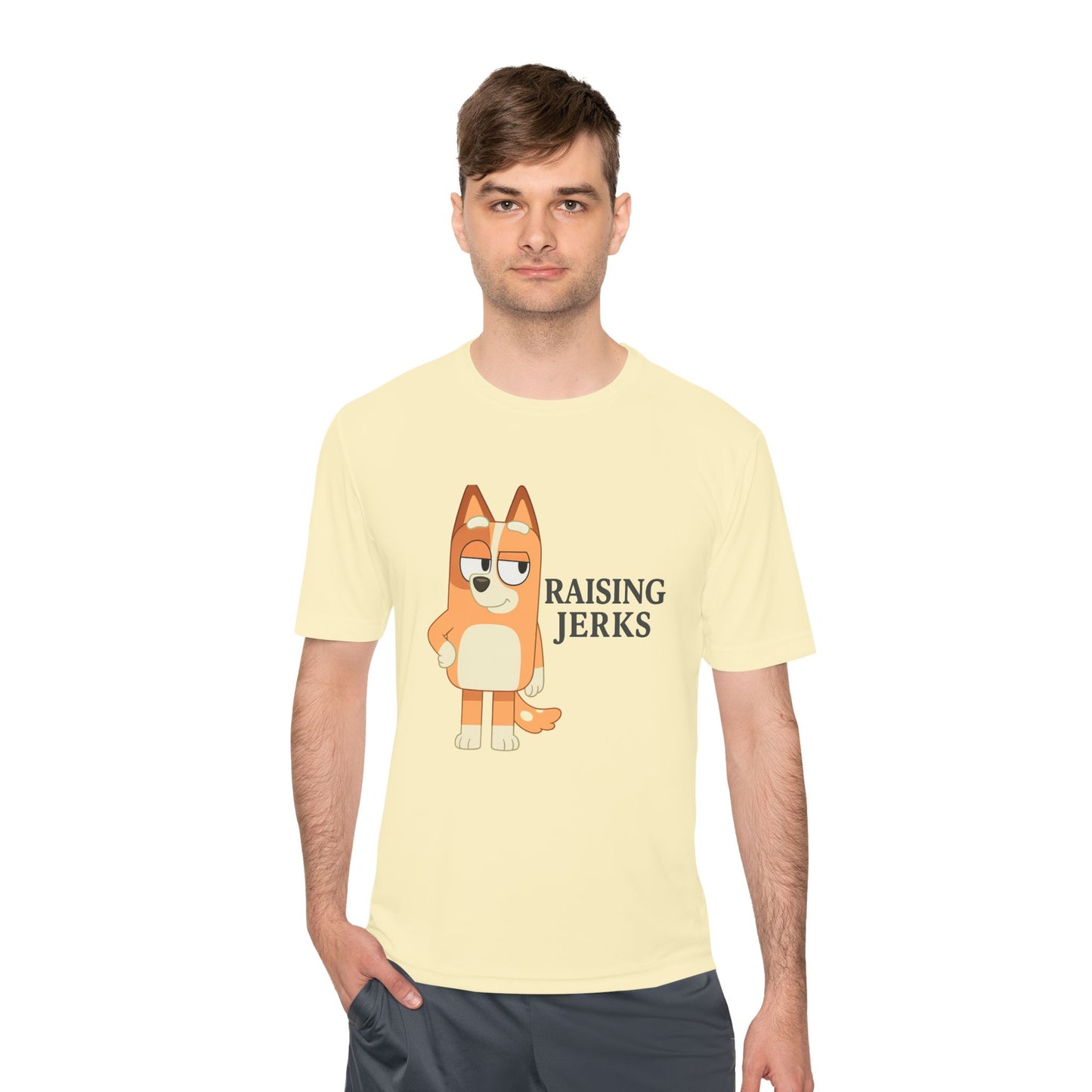 Funny Unisex Moisture Wicking Tee for Dads and Moms, Dad and Mom Gift, Parent Humor Shirt, Lightweight Tee, Family Joke Shirt, Parenting Tee